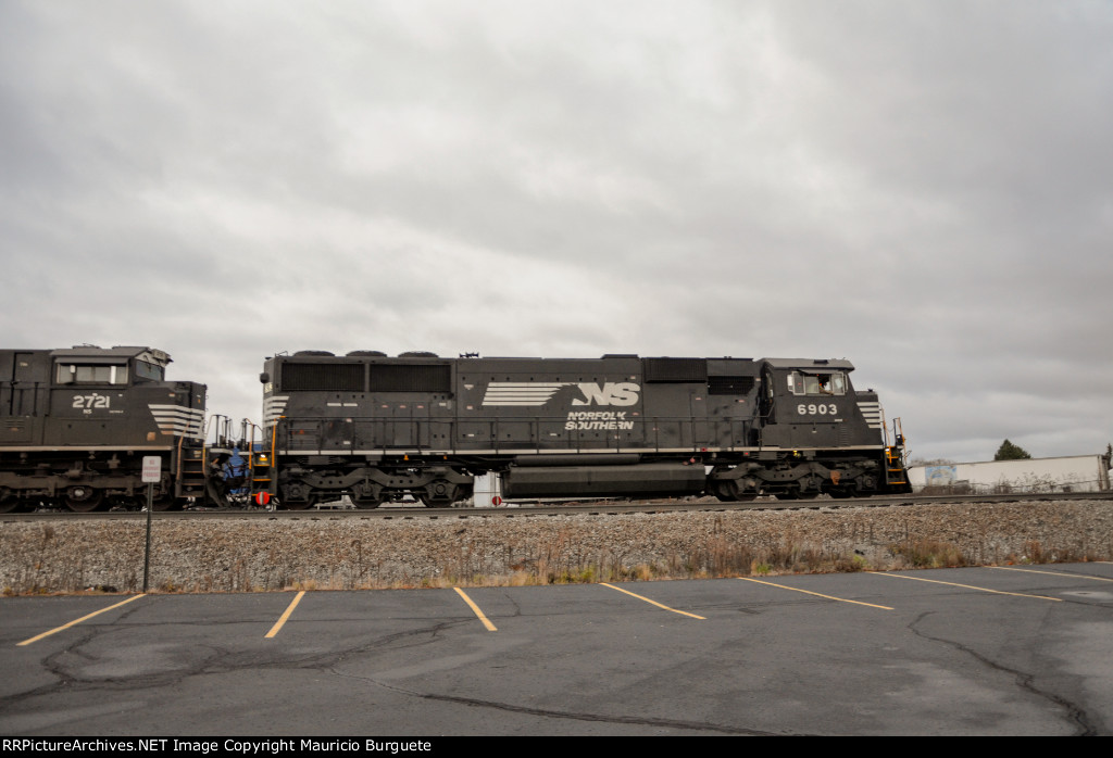 NS SD60E Locomotive leading a train